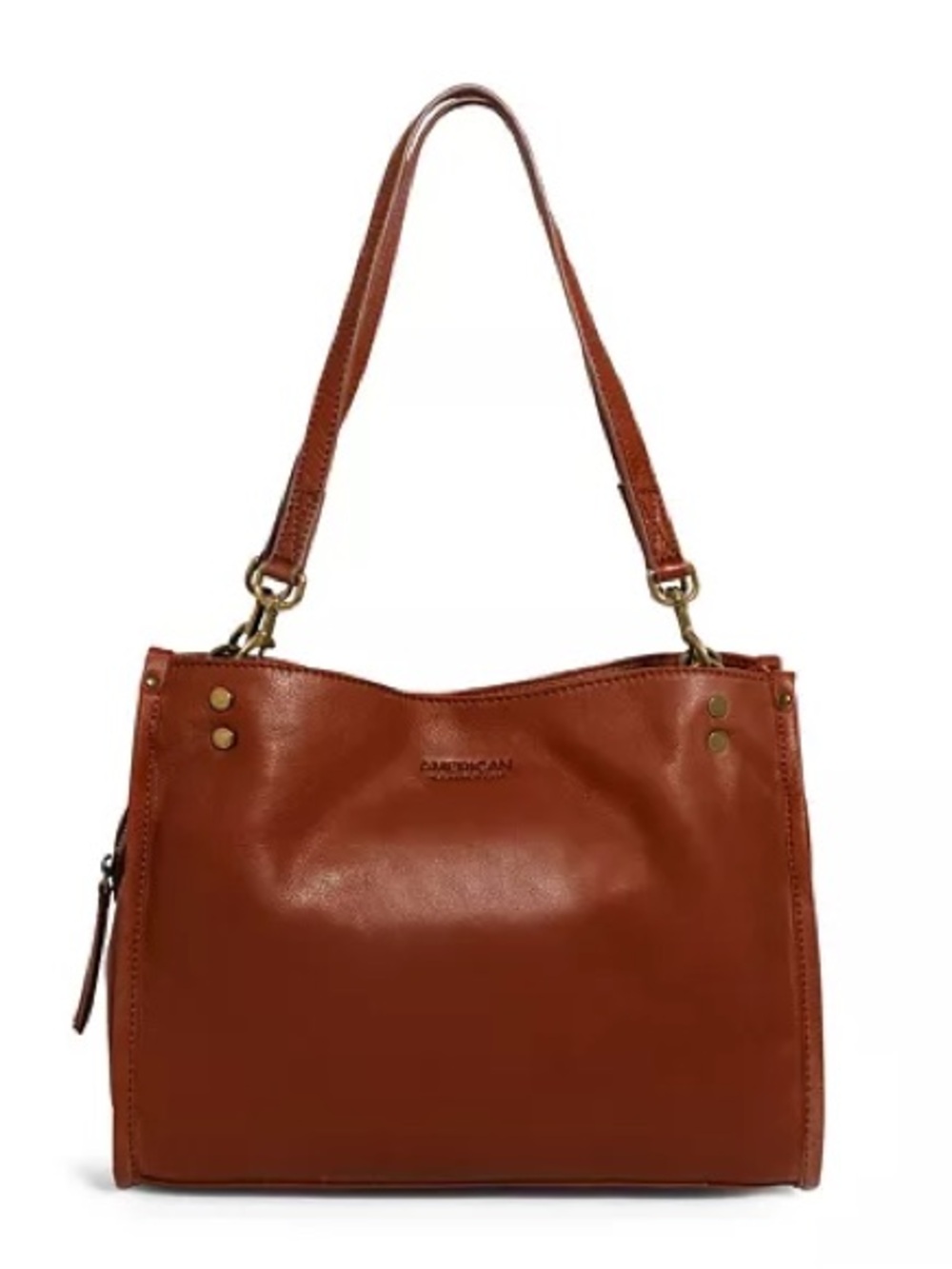 American Leather Co. Lenox Triple Entry Leather Satchel